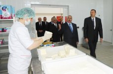 Azerbaijani President attends inauguration of Dairy Processing Plant in Agjabadi region (PHOTO)