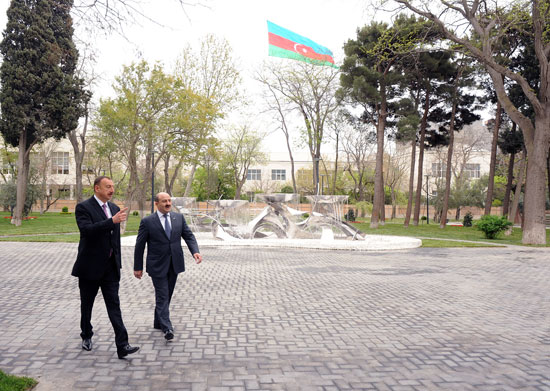 Azerbaijani President inspects park named after Hero of Soviet Union Gafur Mammadov (PHOTO)