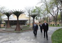 Azerbaijani President inspects park named after Hero of Soviet Union Gafur Mammadov (PHOTO)