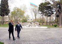 Azerbaijani President inspects park named after Hero of Soviet Union Gafur Mammadov (PHOTO)