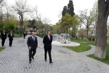 Azerbaijani President inspects park named after Hero of Soviet Union Gafur Mammadov (PHOTO)