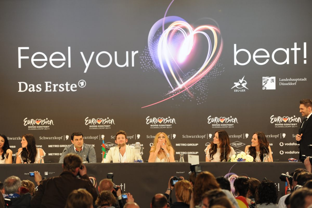 "Eurovision 2011" winners Eldar and Nigar began a press conference with words  of Muslum Magomayev "Azerbaijan" (UPDATE) (PHOTOSESSION)