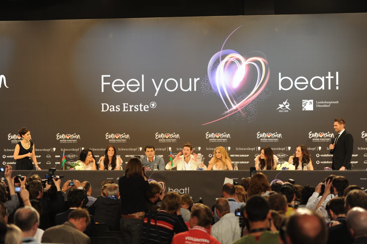"Eurovision 2011" winners Eldar and Nigar began a press conference with words  of Muslum Magomayev "Azerbaijan" (UPDATE) (PHOTOSESSION)