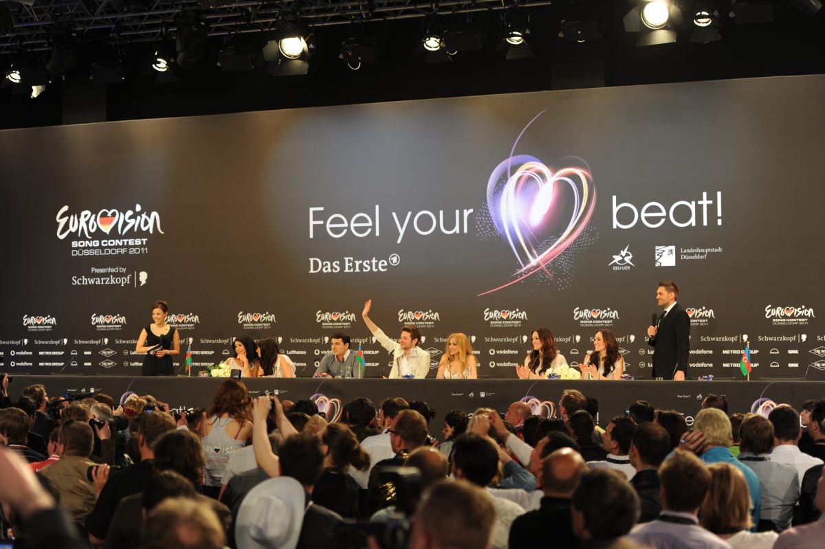 "Eurovision 2011" winners Eldar and Nigar began a press conference with words  of Muslum Magomayev "Azerbaijan" (UPDATE) (PHOTOSESSION)
