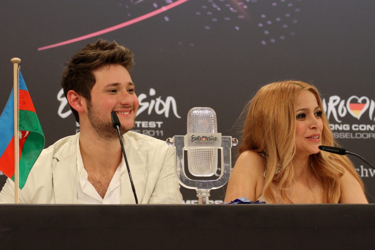 "Eurovision 2011" winners Eldar and Nigar began a press conference with words  of Muslum Magomayev "Azerbaijan" (UPDATE) (PHOTOSESSION)