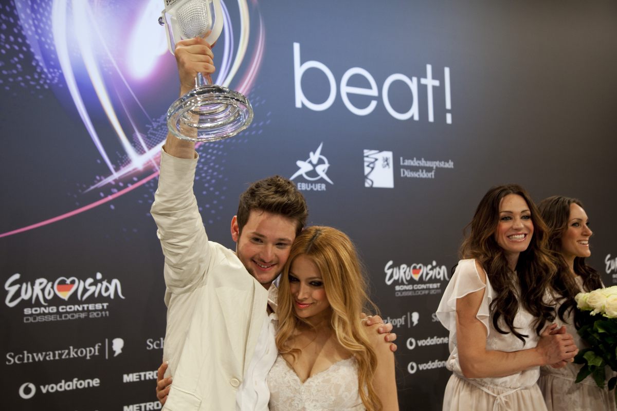 "Eurovision 2011" winners Eldar and Nigar began a press conference with words  of Muslum Magomayev "Azerbaijan" (UPDATE) (PHOTOSESSION)