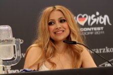 "Eurovision 2011" winners Eldar and Nigar began a press conference with words  of Muslum Magomayev "Azerbaijan" (UPDATE) (PHOTOSESSION)