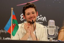 "Eurovision 2011" winners Eldar and Nigar began a press conference with words  of Muslum Magomayev "Azerbaijan" (UPDATE) (PHOTOSESSION)