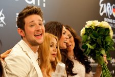 "Eurovision 2011" winners Eldar and Nigar began a press conference with words  of Muslum Magomayev "Azerbaijan" (UPDATE) (PHOTOSESSION)