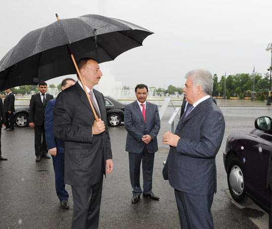 Azerbaijani President inspects new Baku cabs (PHOTO)