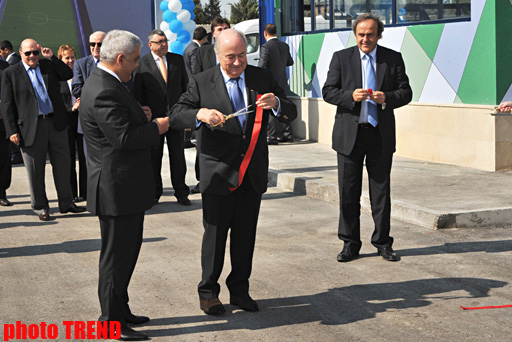 FIFA, UEFA Presidents inaugurate stadium in Baku (PHOTO)