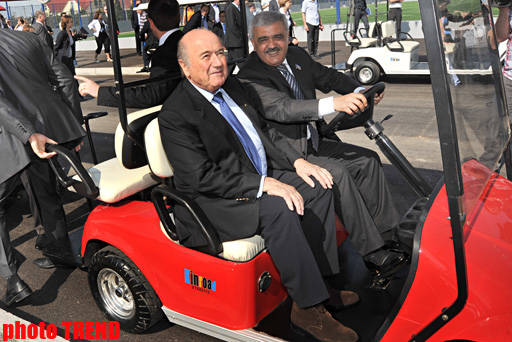 FIFA, UEFA Presidents inaugurate stadium in Baku (PHOTO)