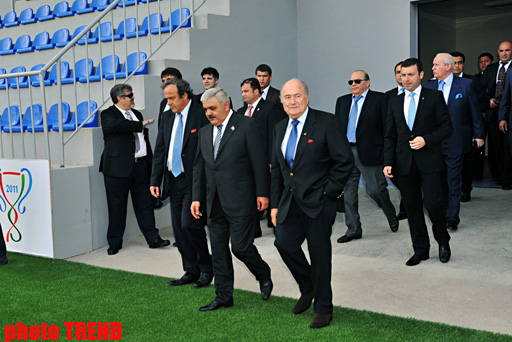 FIFA, UEFA Presidents inaugurate stadium in Baku (PHOTO)