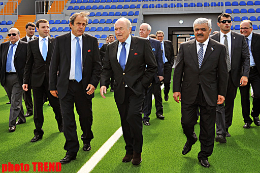 FIFA, UEFA Presidents inaugurate stadium in Baku (PHOTO)