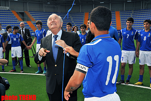 FIFA, UEFA Presidents inaugurate stadium in Baku (PHOTO)
