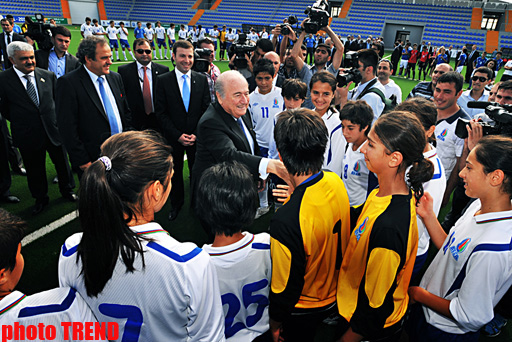 FIFA, UEFA Presidents inaugurate stadium in Baku (PHOTO)