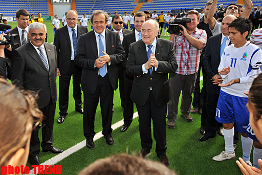 FIFA, UEFA Presidents inaugurate stadium in Baku (PHOTO)