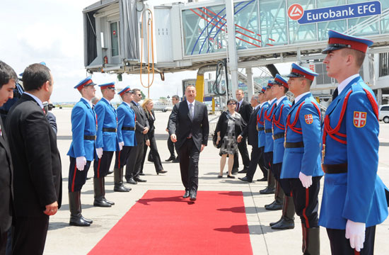 Azerbaijani President ends his official visit to Serbia