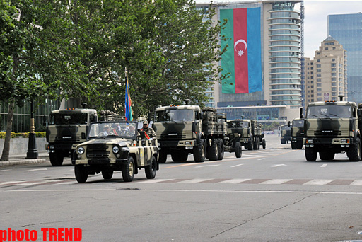 Rehearsals  underway for military parade in Baku - PHOTOSESSION