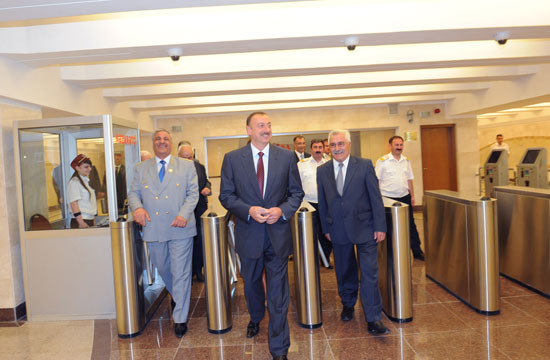 Azerbaijani President opens Darnagul station of Baku Metro (PHOTO)