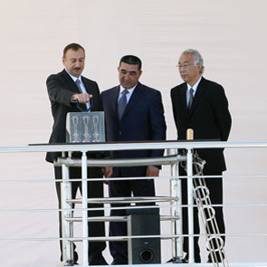 Azerbaijani President lays foundation stone of a unit at Shimal power station (PHOTO)