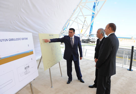 Azerbaijani President lays foundation stone of a unit at Shimal power station (PHOTO)