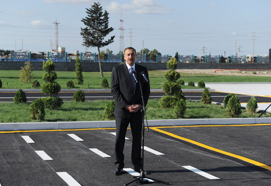 Azerbaijani President lays foundation stone of a unit at Shimal power station (PHOTO)