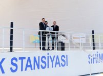 Azerbaijani President lays foundation stone of a unit at Shimal power station (PHOTO)