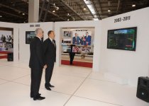 Azerbaijani President attends "Azerbaijan - 20 years of independence" exhibition (PHOTO)