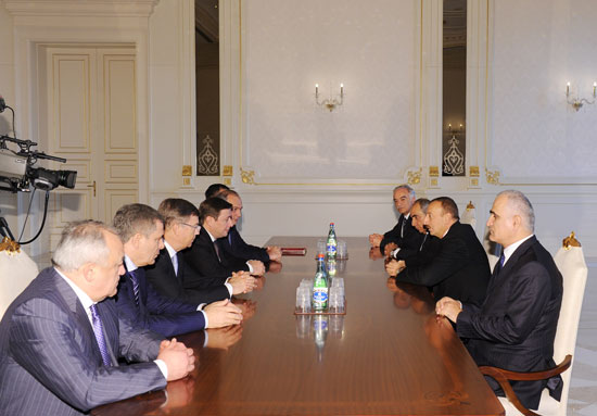 Azerbaijani President receives Russian Deputy Prime Minister, heads of North Caucasus republics (PHOTO)