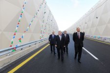 Azerbaijani President inaugurates pedestrian underpasses and interchange on Mardakan highway (UPDATE) (PHOTO)
