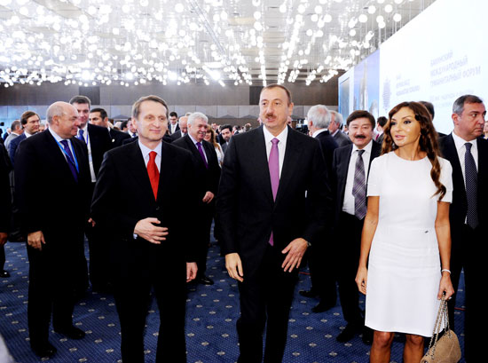 Azerbaijani president attends opening of International Forum in Baku (PHOTO)