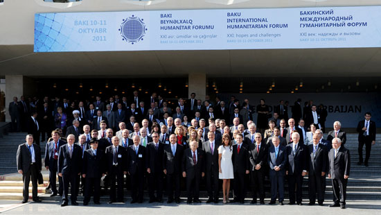 Azerbaijani president attends opening of International Forum in Baku (PHOTO)