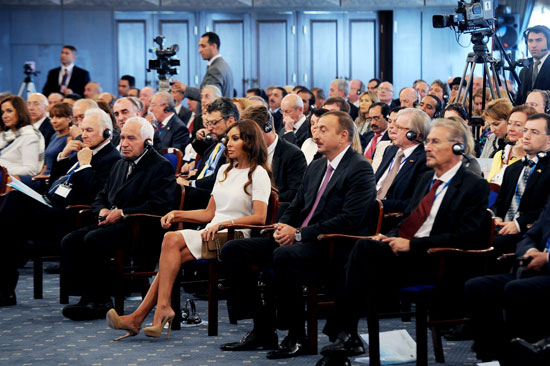 Azerbaijani president attends opening of International Forum in Baku (PHOTO)