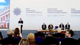 Azerbaijani president attends opening of International Forum in Baku (PHOTO)