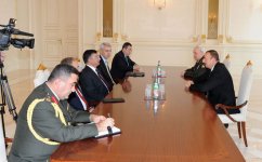Azerbaijani President receives delegation led by Turkish defense minister