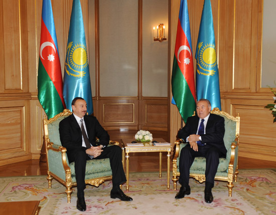 Presidents of Azerbaijan and Kazakhstan meet one-on-one (PHOTO)