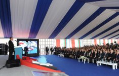Azerbaijani President attends groundbreaking ceremonies for Heydar Aliyev Vocational Education Lyceum and inauguration of AYPE-T plant in Izmir (PHOTO)