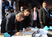 Azerbaijani President attends groundbreaking ceremonies for Heydar Aliyev Vocational Education Lyceum and inauguration of AYPE-T plant in Izmir (PHOTO)