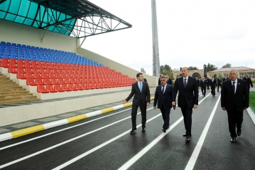 President Aliyev inaugurates several objects in Agsu (PHOTO)