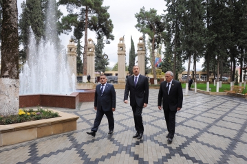 President Aliyev inaugurates several objects in Agsu (PHOTO)