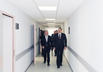 Azerbaijani President attends inauguration of Republican Children`s Clinical Hospital (photo)