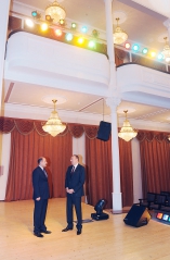 Azerbaijani President familiarizes with Azerbaijan State Song Theater after capital repair and reconstruction (PHOTO)