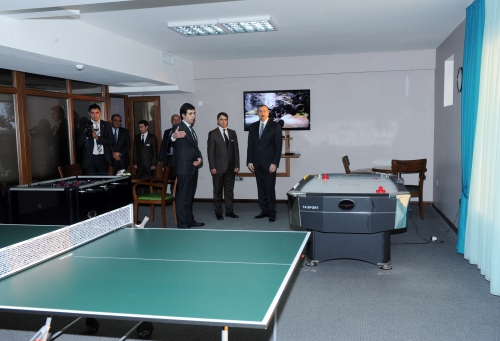 Azerbaijani president inaugurates hotel in Gakh region (PHOTO)