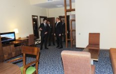 Azerbaijani president inaugurates hotel in Gakh region (PHOTO)