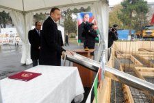 Azerbaijani president attends groundbreaking ceremony of Heydar Aliyev Center in Gakh region (PHOTO)