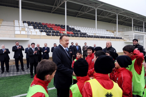 Azerbaijani president inaugurates Gabala Olympic Sports Complex (PHOTO)