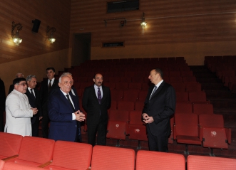 President Ilham Aliyev visits Sabit Rahman State Dramatic Theater in Shaki (PHOTO)