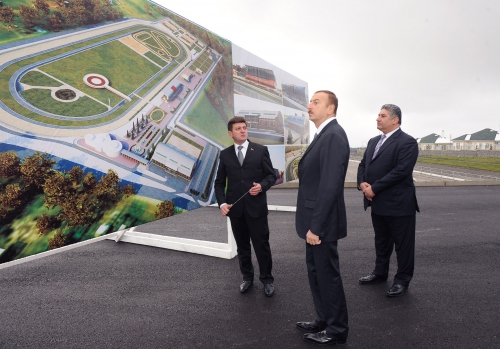 Azerbaijani President inspects construction work in Gabala Horse Racing Complex (PHOTO)
