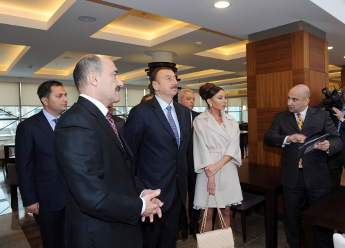 Azerbaijani president and his spouse attend opening of Nizami movie theatre after major reconstruction (PHOTO)